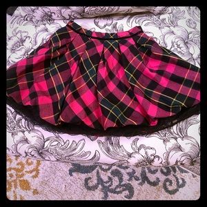 Plaid 6X/7 Lace Bottom Skirt